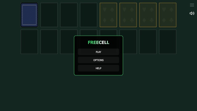 A real frame of FreeCell Solitaire