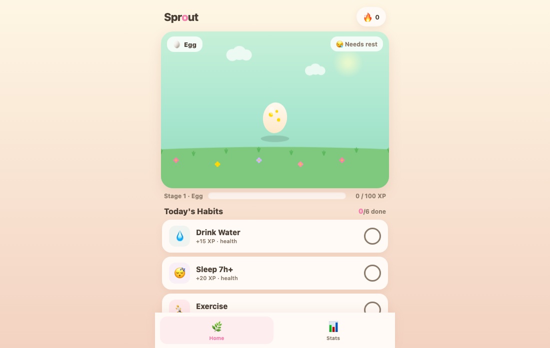 A real frame of the pocket pet app
