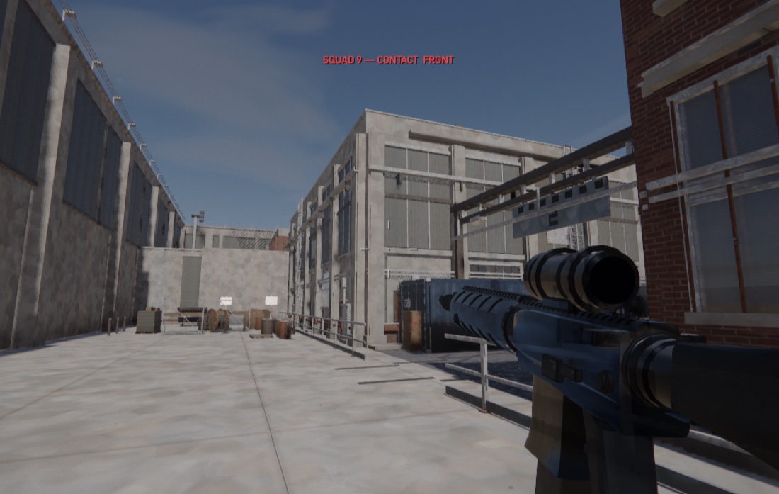 A real frame of A team-deathmatch arena, living in a note.