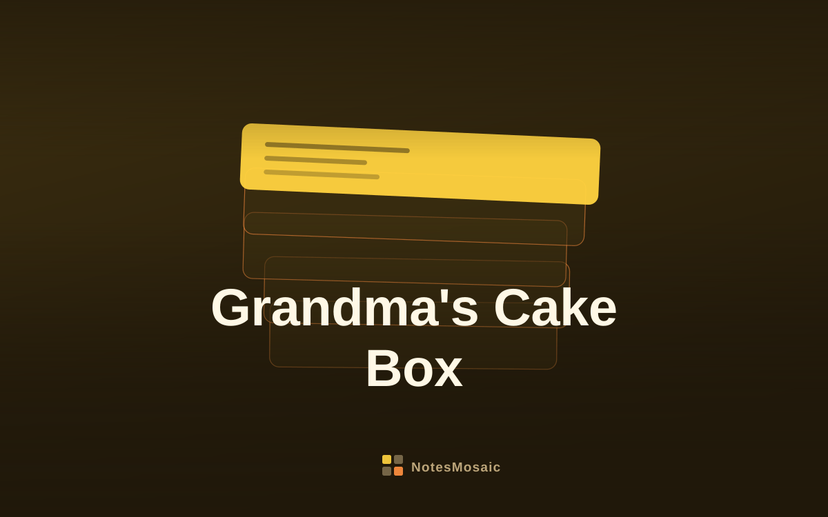 Grandma's Cake Box